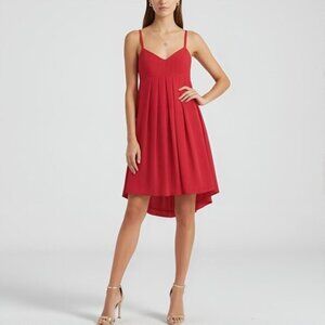 Amanda Uprichard Open Tie Back Mini Dress Red S
